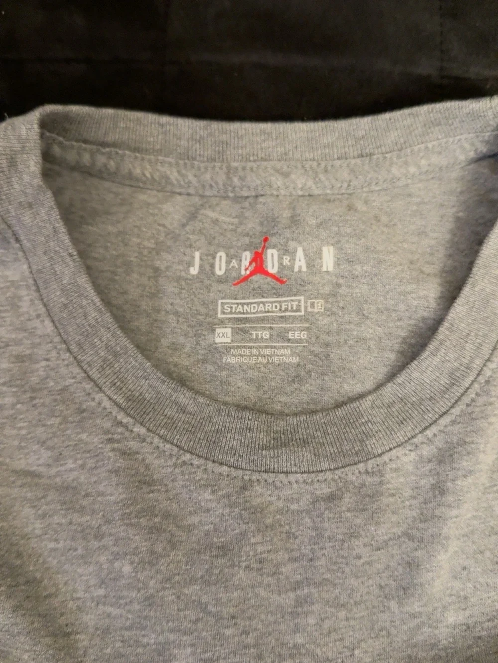 Jordan Jumpman Air Men’s Gray Embroidered Logo Crew Neck T-Shirt 2XL NWOT